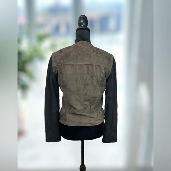 ALLSAINTS Jensen ColorBlock Leather Suede Biker Jacket Size 4 US 36 EU UK 8 - Picture 3 of 16